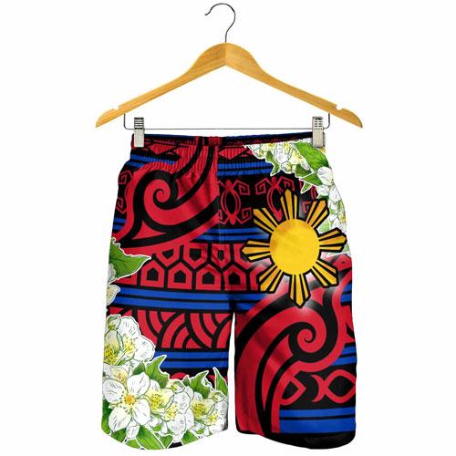 Philippines Men Short - Jasmine Flower Style