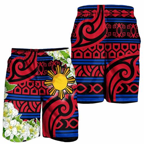 Philippines Men Short - Jasmine Flower Style