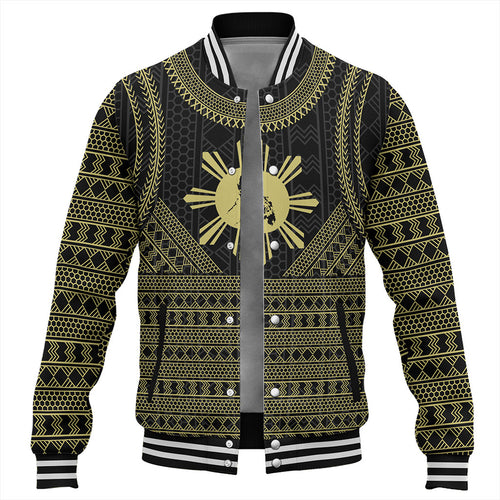 Philippines Filipinos Baseball Jacket Tribal Pattern Traditional Style