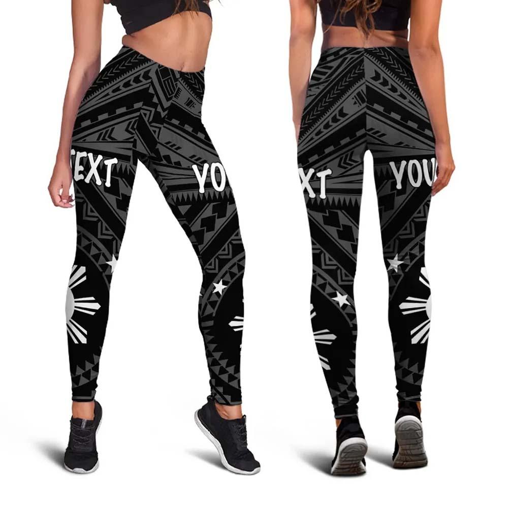Philippines Personalised  Legging - Polynesian Tattoo Style