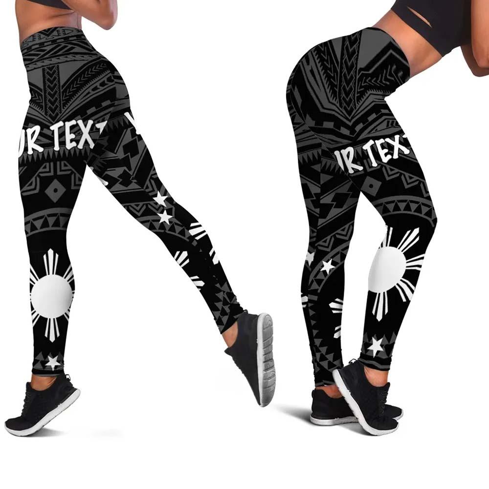 Philippines Personalised  Legging - Polynesian Tattoo Style