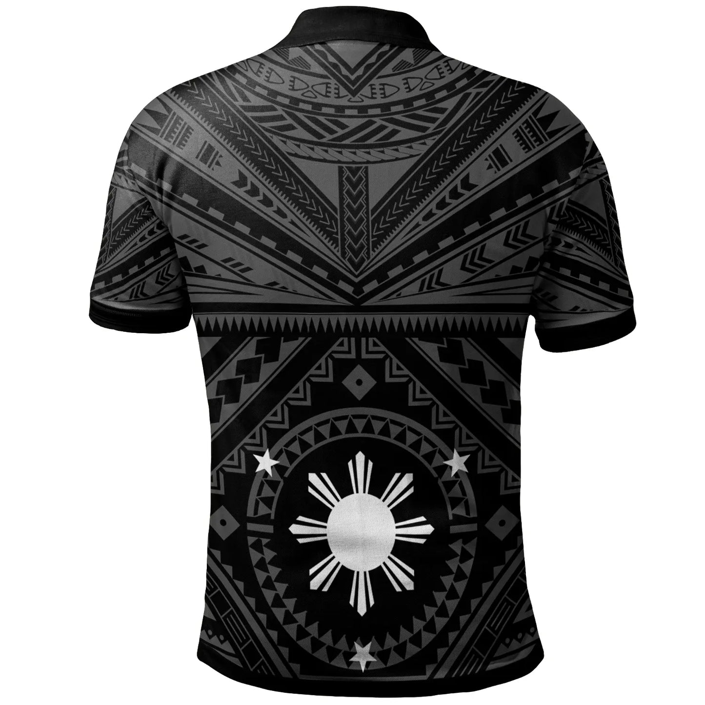 Philippines Personalised  Polo Shirt - Polynesian Tattoo Style