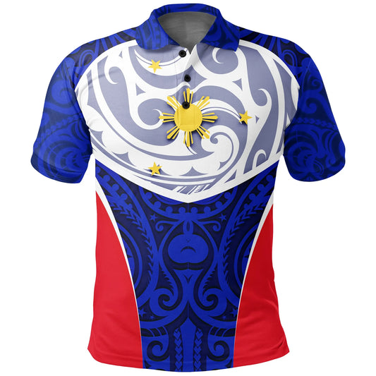 Philippines Polo Shirt - Polynesian Pattern Sport