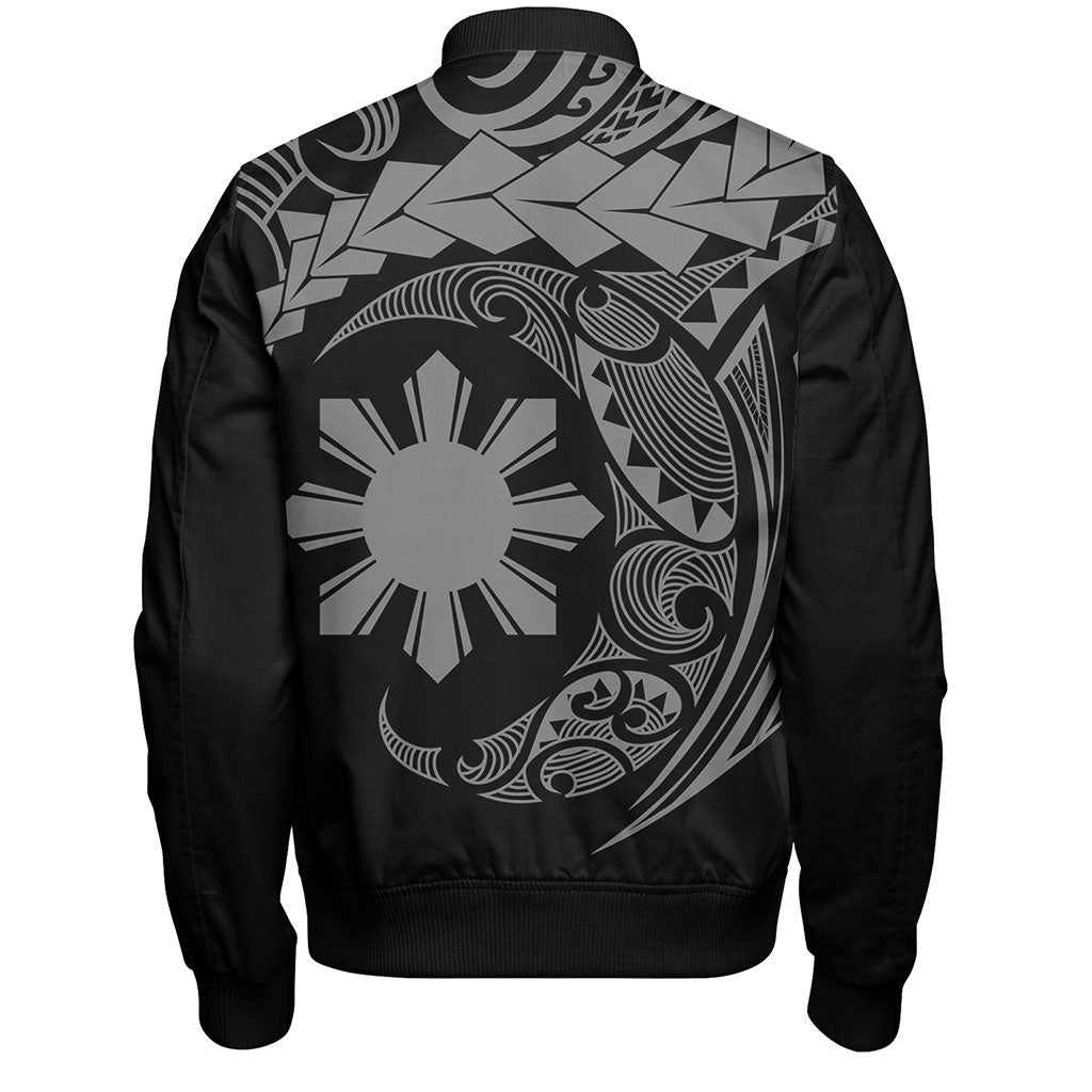 Philippines Filipinos Bomber Jacket Polynesian Tribal Half Circle