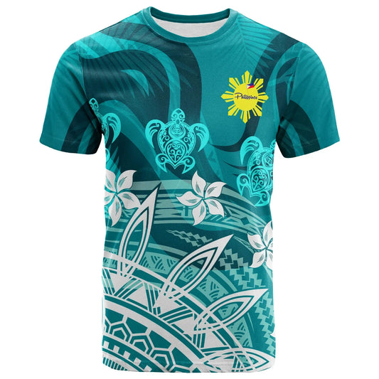Philippines T-Shirt - Turtle Around Flower