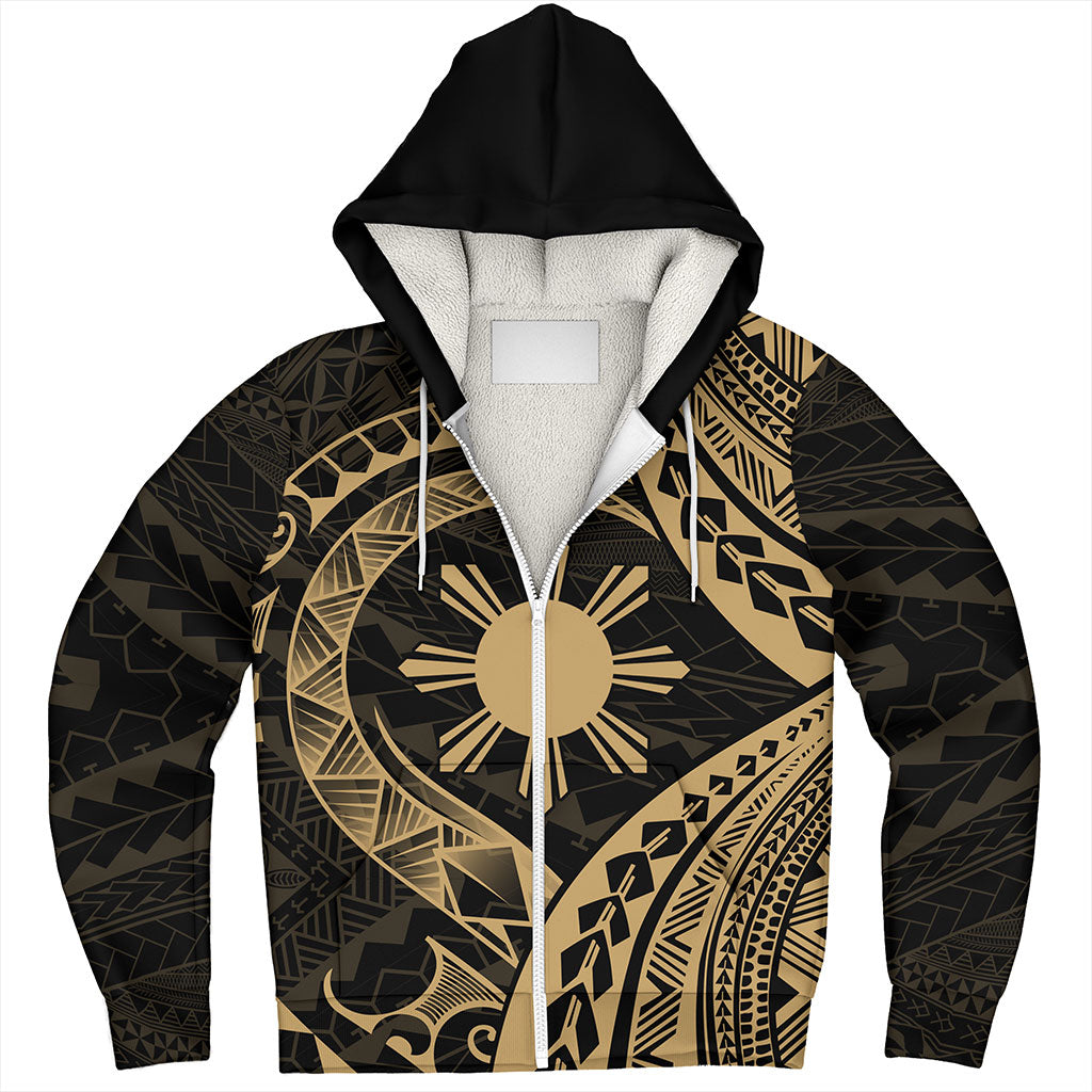 Philippines Filipinos Sherpa Hoodie Tribal Design Tattoo
