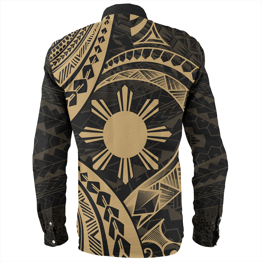 Philippines Filipinos Long Sleeve Shirt Tribal Design Tattoo