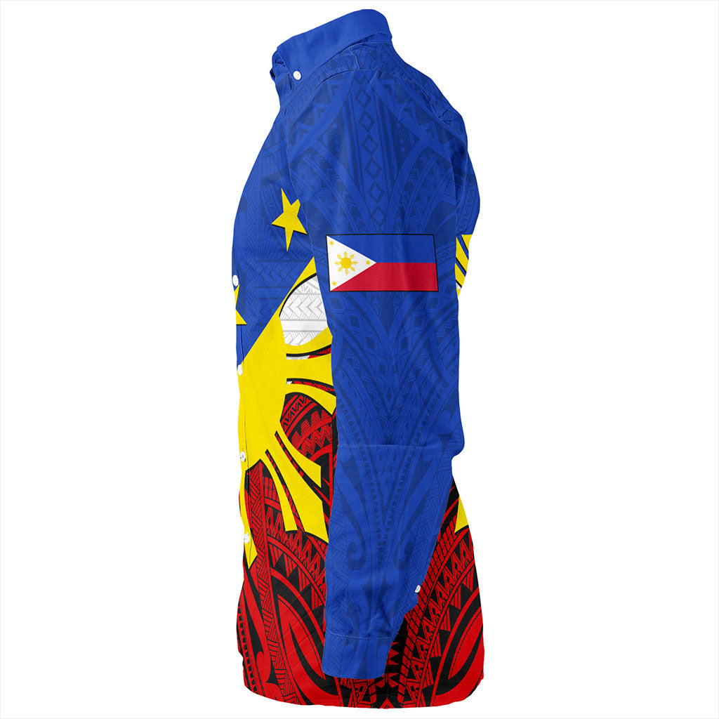 Philippines Filipinos Long Sleeve Shirt Tribal Flag Traditional Style