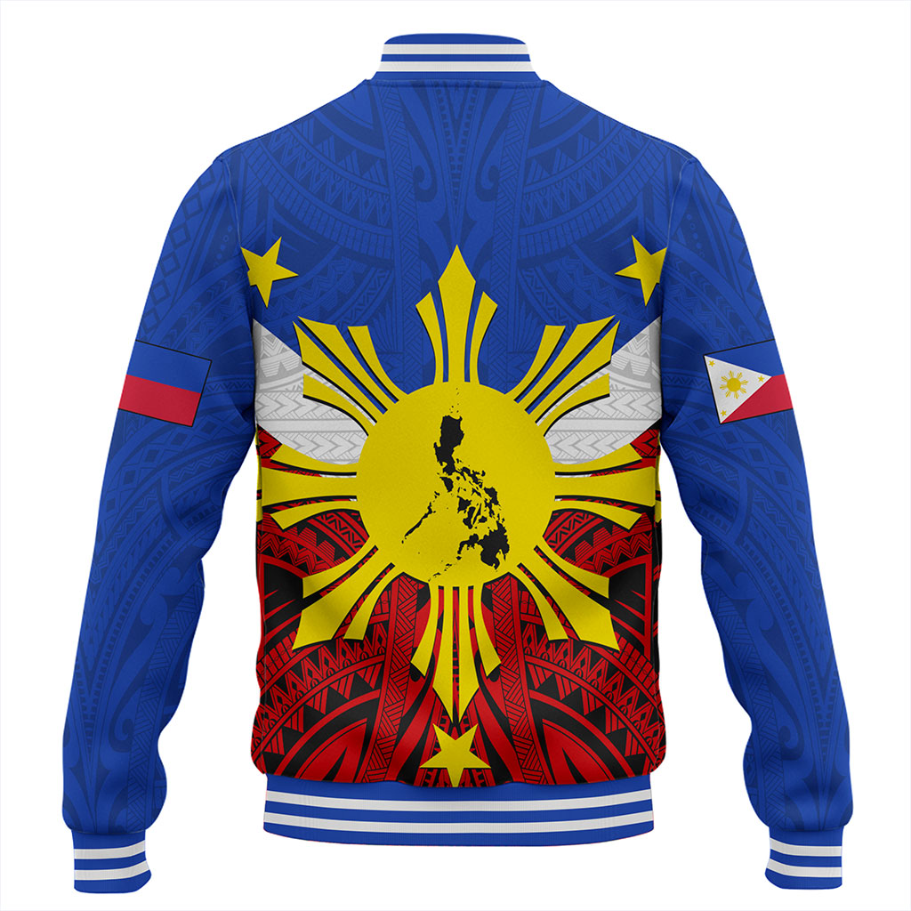 Philippines Filipinos Baseball Jacket Tribal Flag Traditional Style