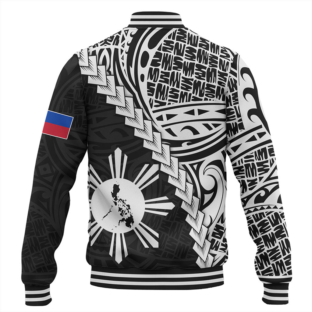 Philippines Filipinos Baseball Jacket Lauhala Tribal Coat Of Arms