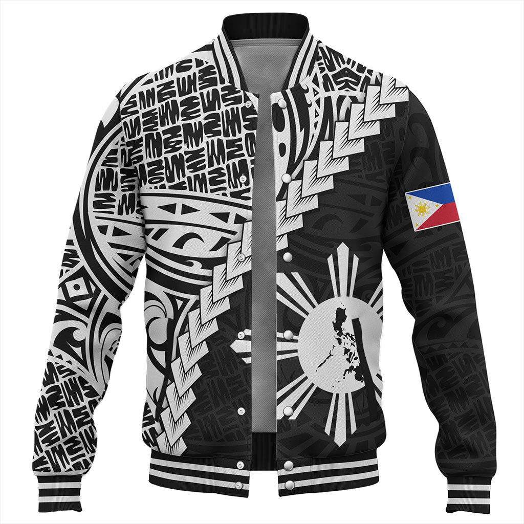 Philippines Filipinos Baseball Jacket Lauhala Tribal Coat Of Arms