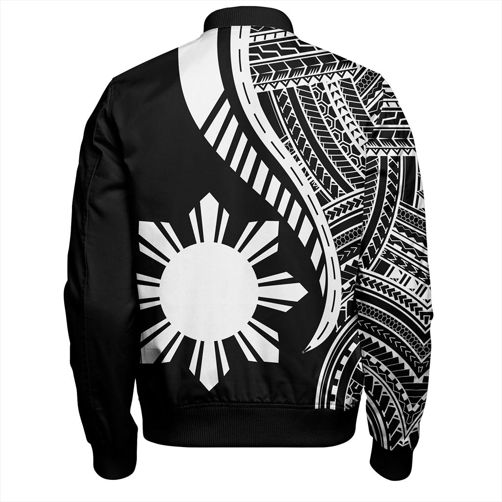 Philippines Filipinos Bomber Jacket Tribal Polynesian Pattern Original Style