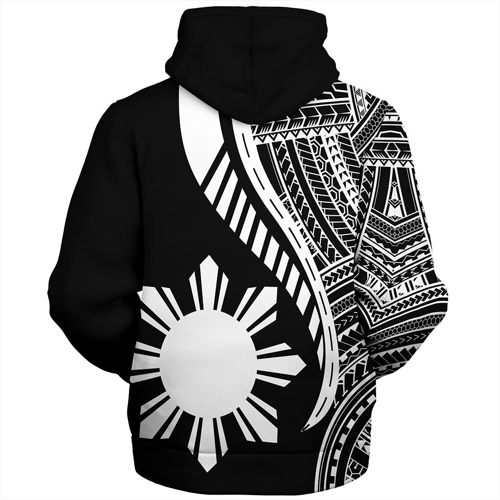 Philippines Filipinos Sherpa Hoodie Tribal Polynesian Pattern Original Style