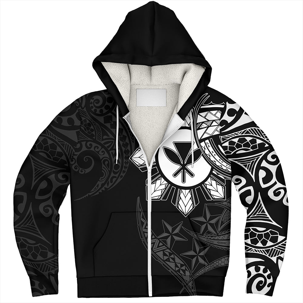 Philippines Sherpa Hoodie With Kanaka Tribal Sun In My Heart