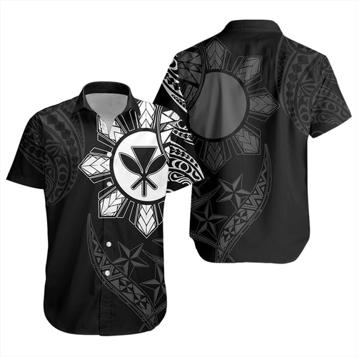 Philippines Short Sleeve Shirt With Kanaka Tribal Sun In My Heart