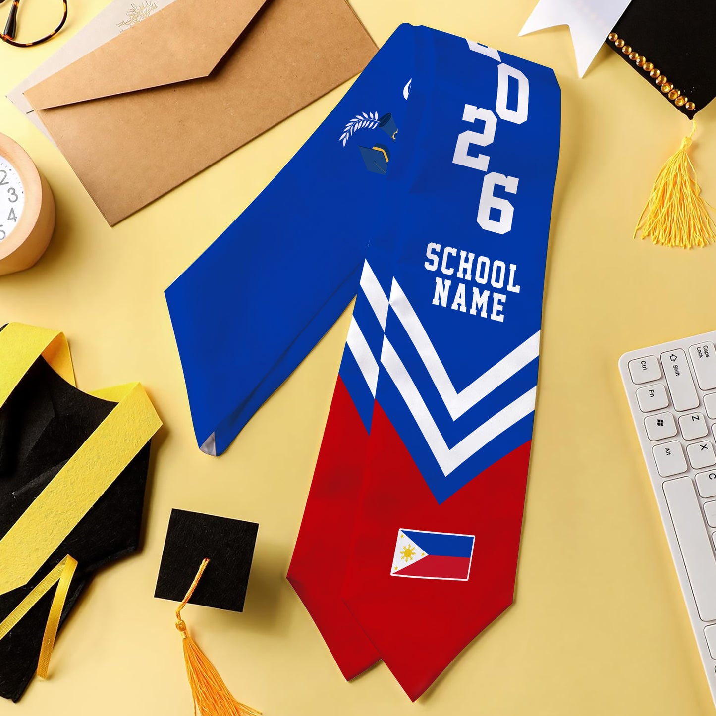 Philippines Filipinos Graduation Stole Custom Class Of 2026