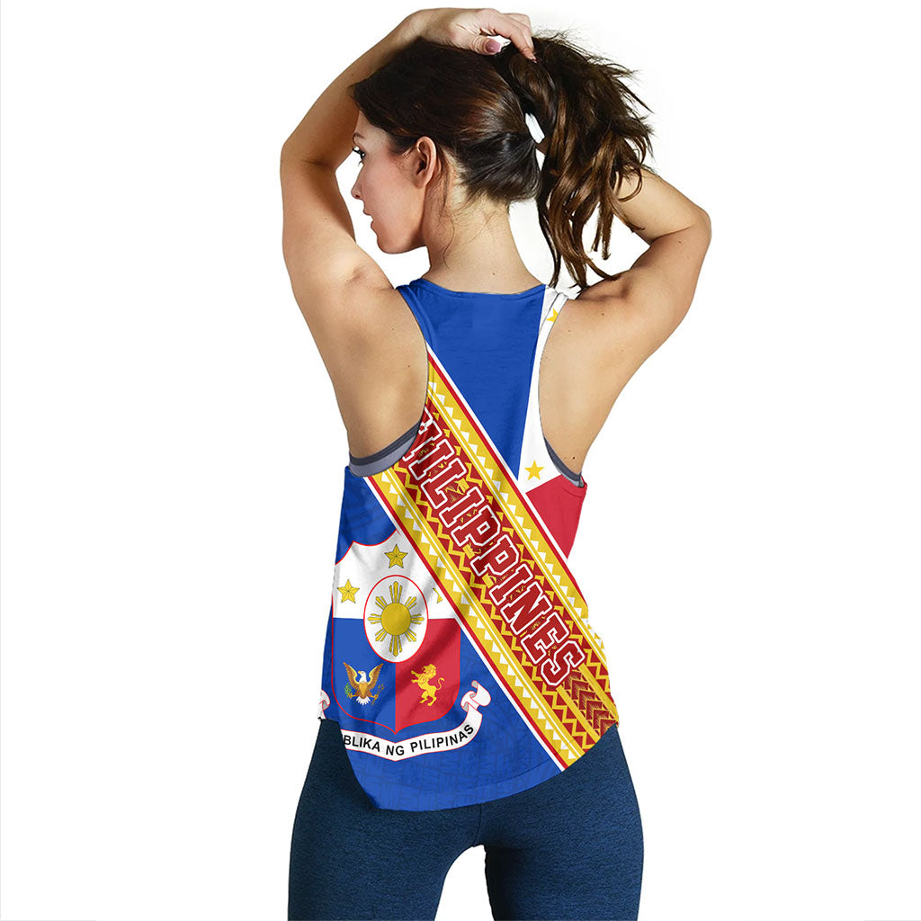 Philippines Filipinos Women Tank Flag And Coat Of Arms