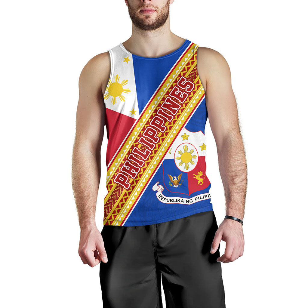 Philippines Filipinos Tank Top Flag And Coat Of Arms