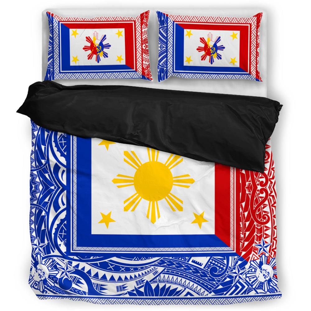 Philippines Bedding Set Polynesian Star Coat Of Arms
