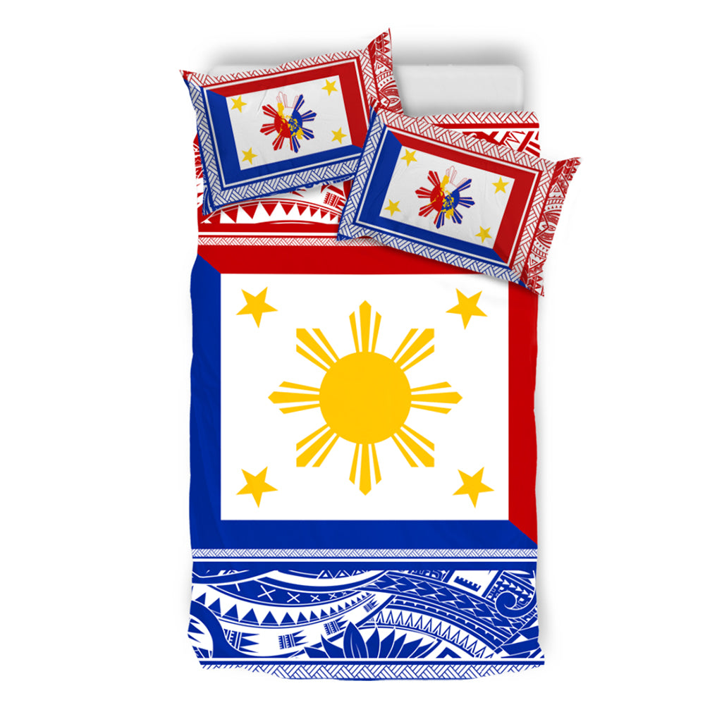 Philippines Bedding Set Polynesian Star Coat Of Arms