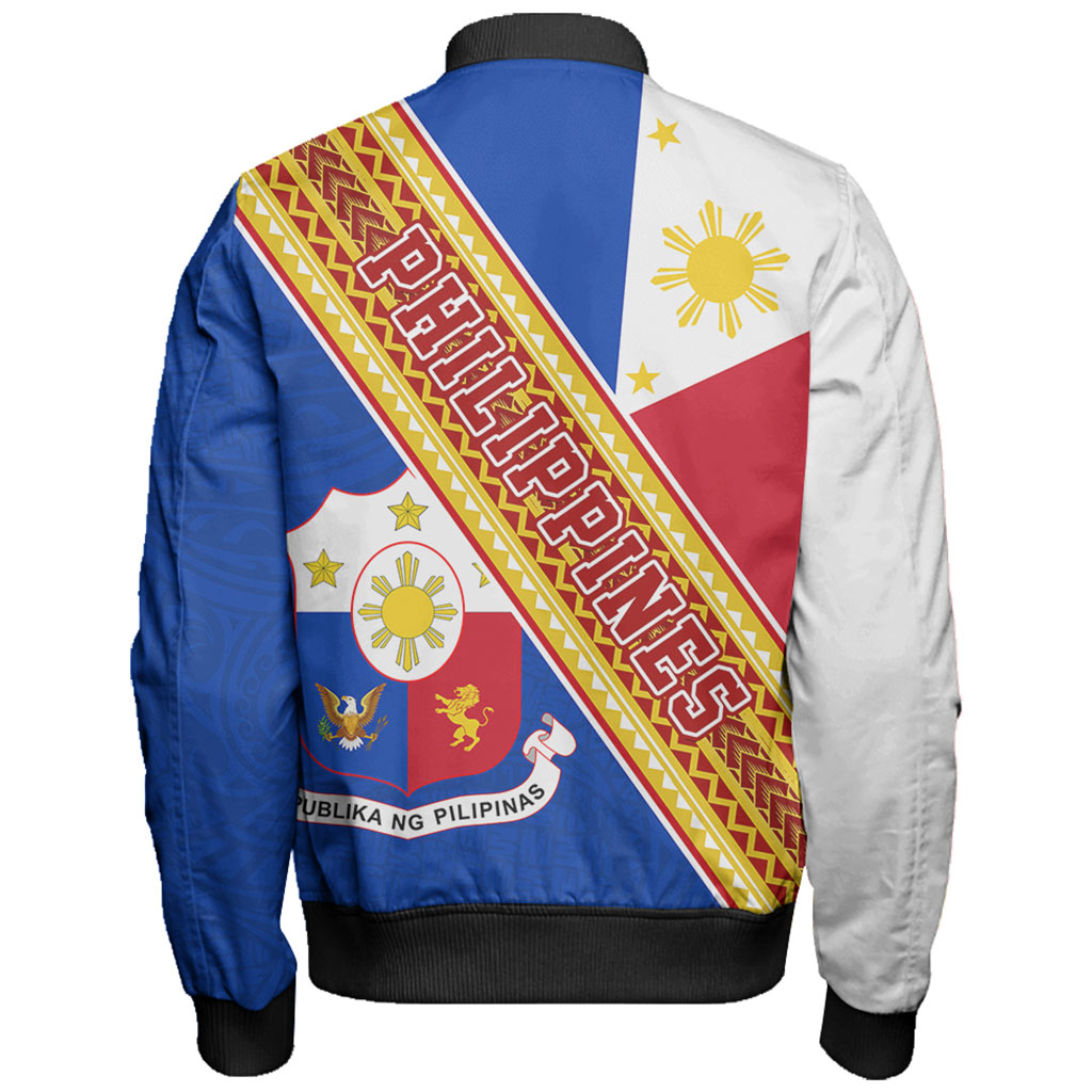 Philippines Filipinos Bomber Jacket Flag And Coat Of Arms