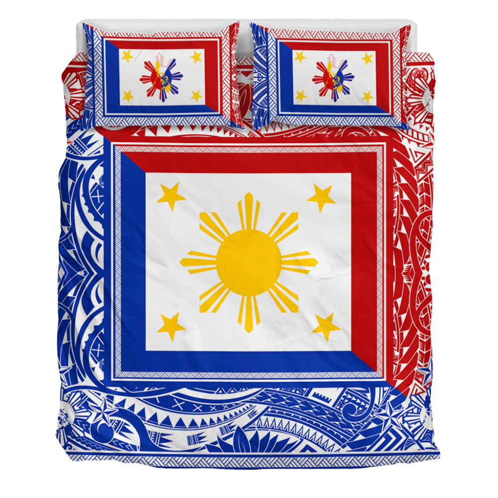 Philippines Bedding Set Polynesian Star Coat Of Arms
