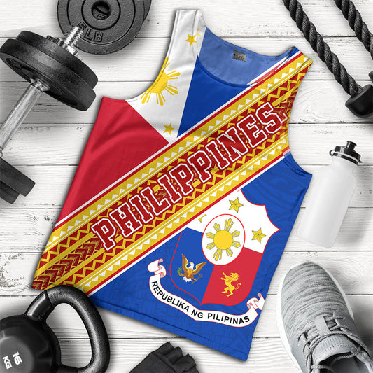 Philippines Filipinos Tank Top Flag And Coat Of Arms