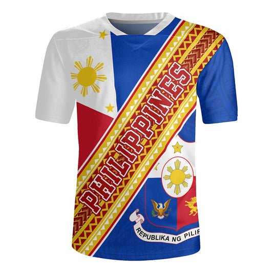 Philippines Filipinos Rugby Jersey Flag And Coat Of Arms