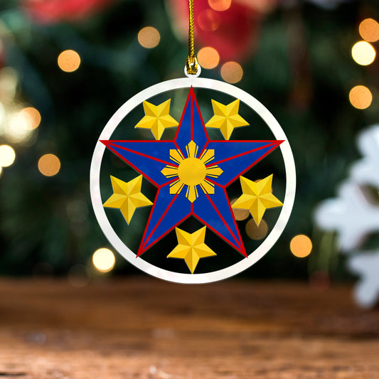 Philippines Filipinos Acrylic And Wooden Ornament Christmas Lantern Star Style