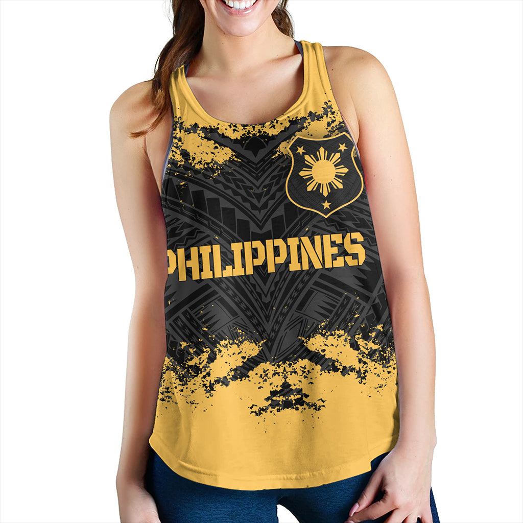 Philippines Filipinos Women Tank Custom Grunge Texture Tribal Pattern