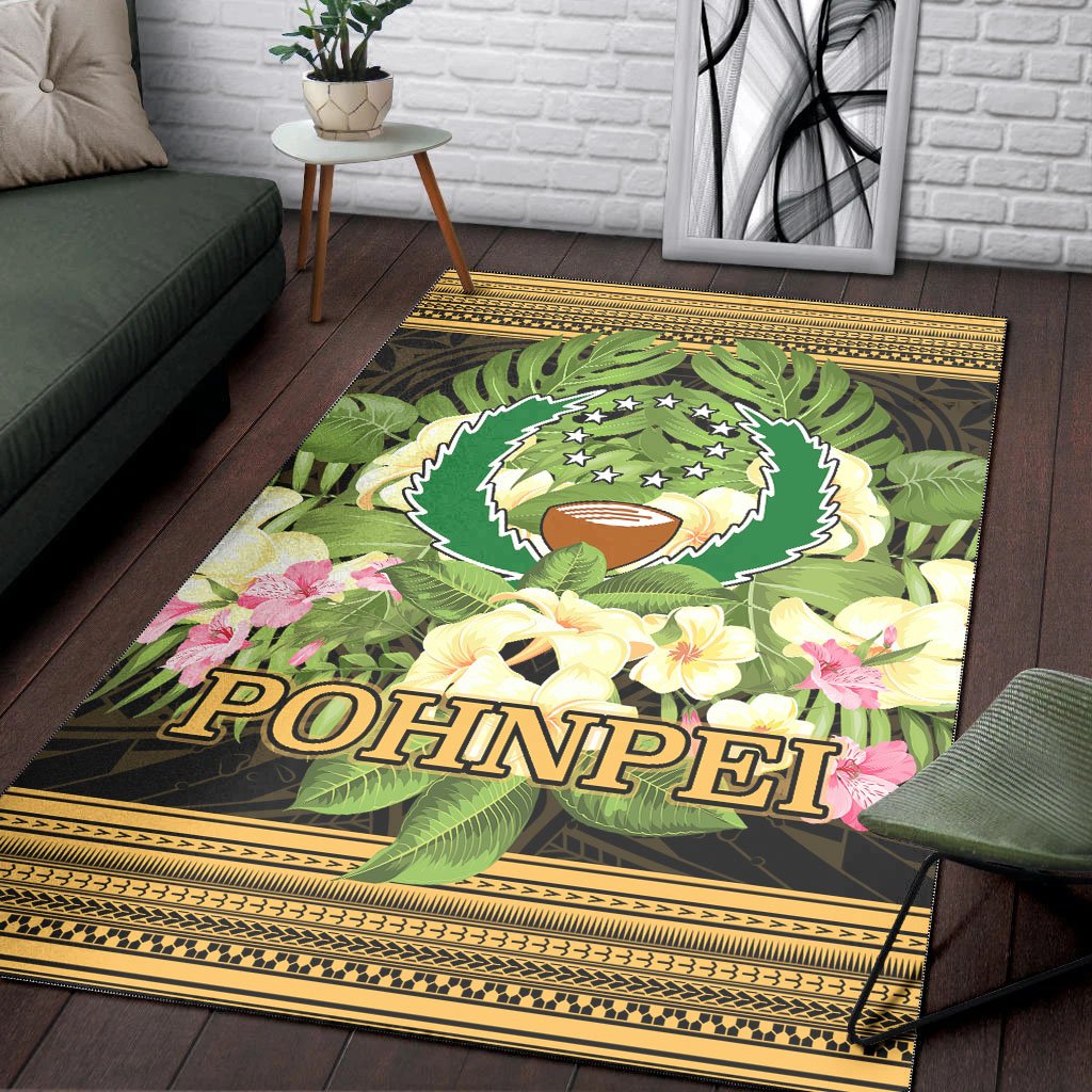 Pohnpei Area Rug - Polynesian Gold Patterns Collection
