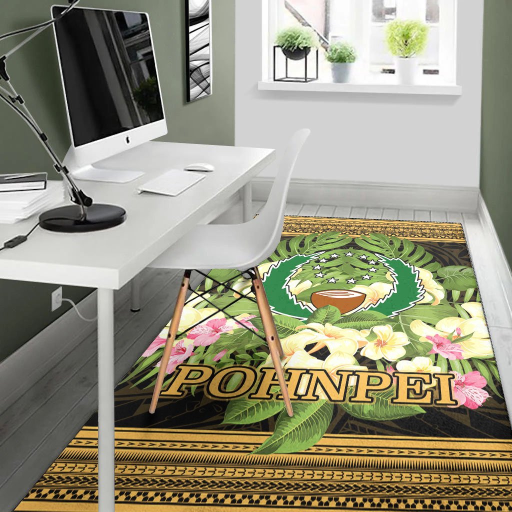 Pohnpei Area Rug - Polynesian Gold Patterns Collection