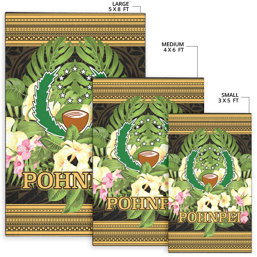Pohnpei Area Rug - Polynesian Gold Patterns Collection