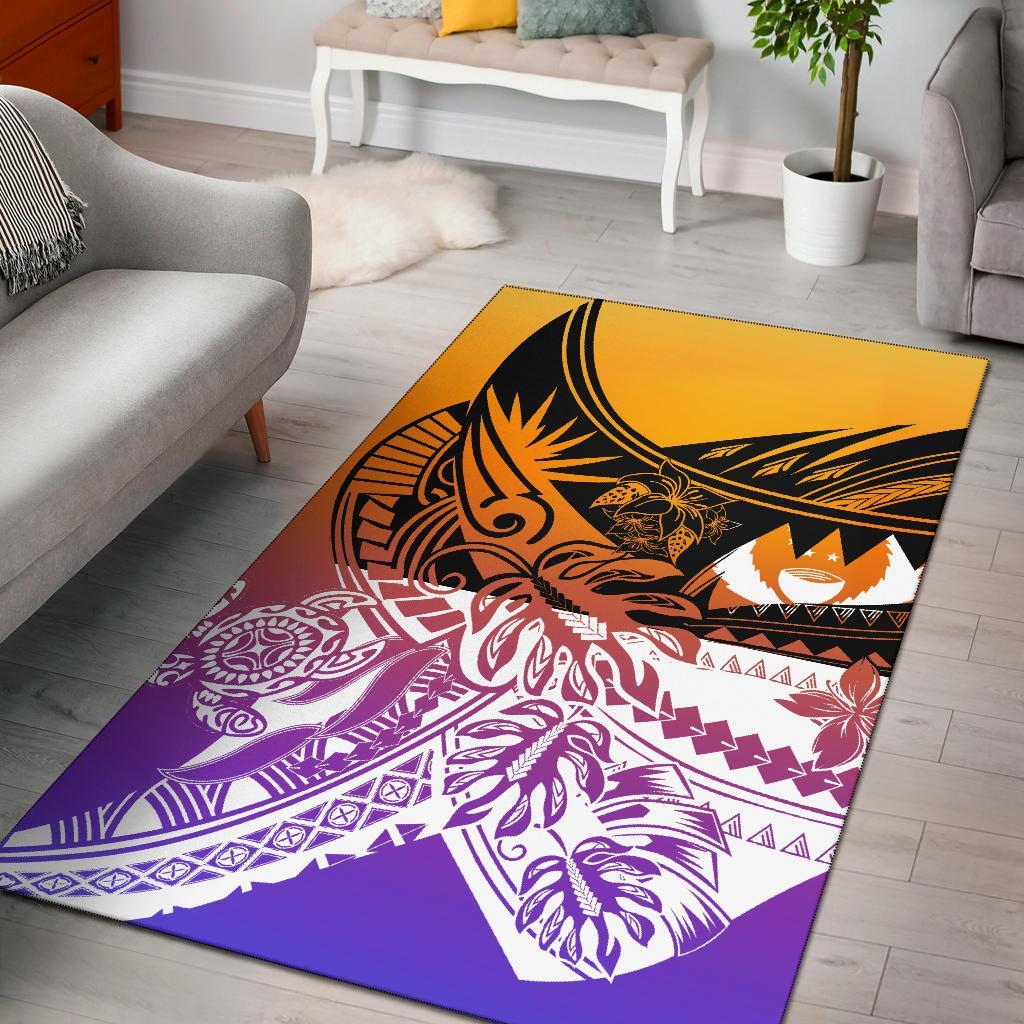 Pohnpei Area Rug - Tribal Jungle Pattern