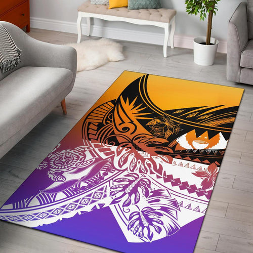 Pohnpei Area Rug - Tribal Jungle Pattern
