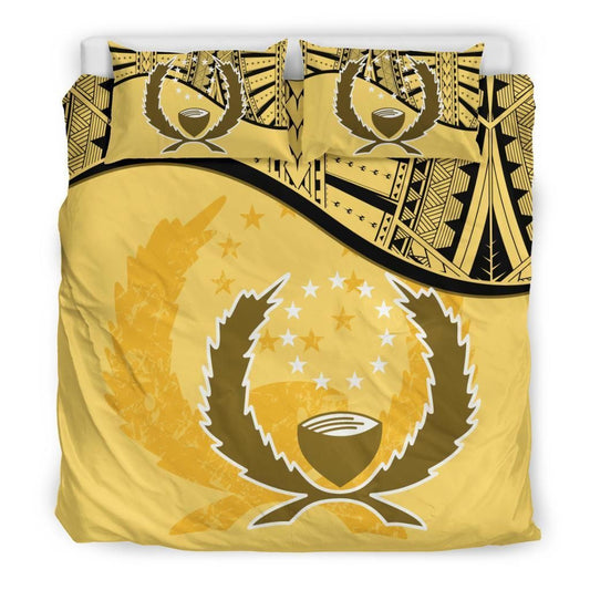 Pohnpei Duvet Cover Set - Pohnpei Flag Yellow