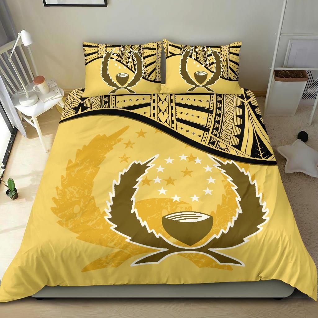 Pohnpei Duvet Cover Set - Pohnpei Flag Yellow