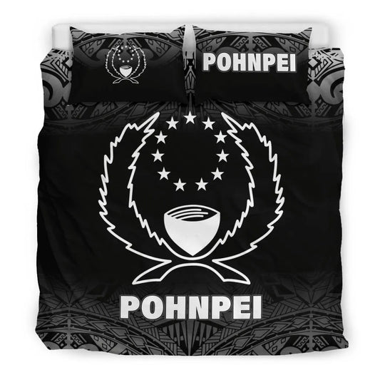 Pohnpei Duvet Cover Set - Black Fog Style