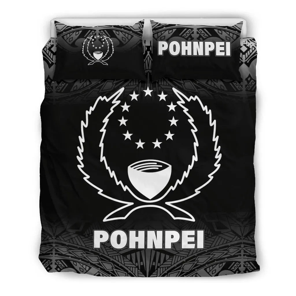 Pohnpei Duvet Cover Set - Black Fog Style