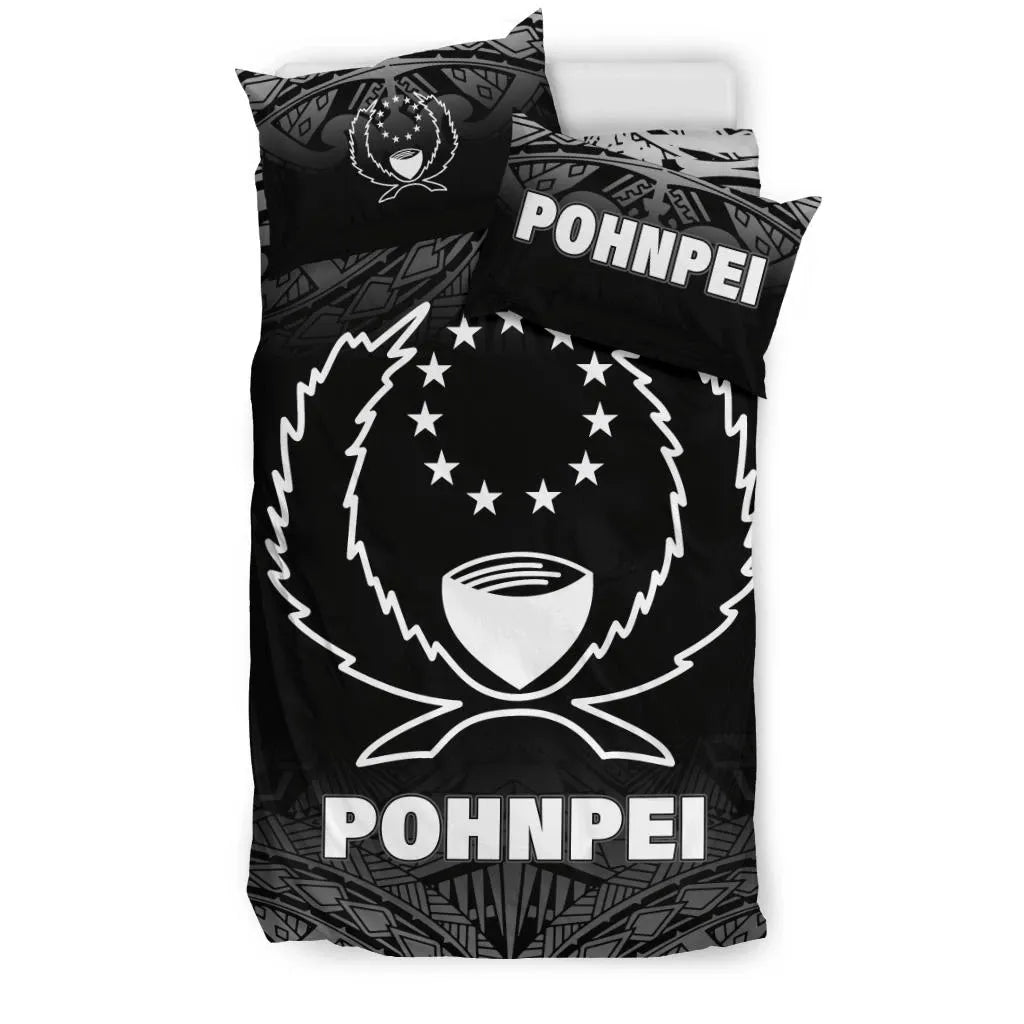Pohnpei Duvet Cover Set - Black Fog Style