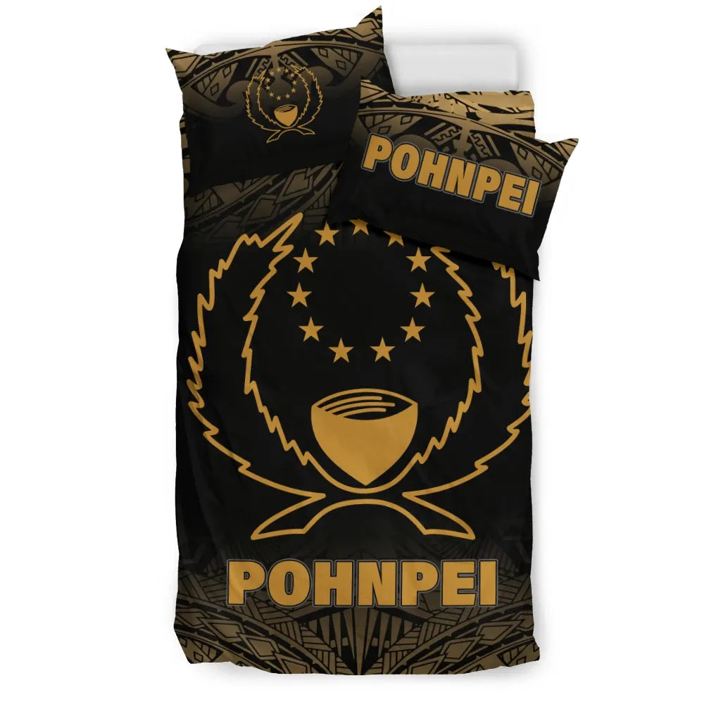Pohnpei Duvet Cover Set - Gold Fog Style