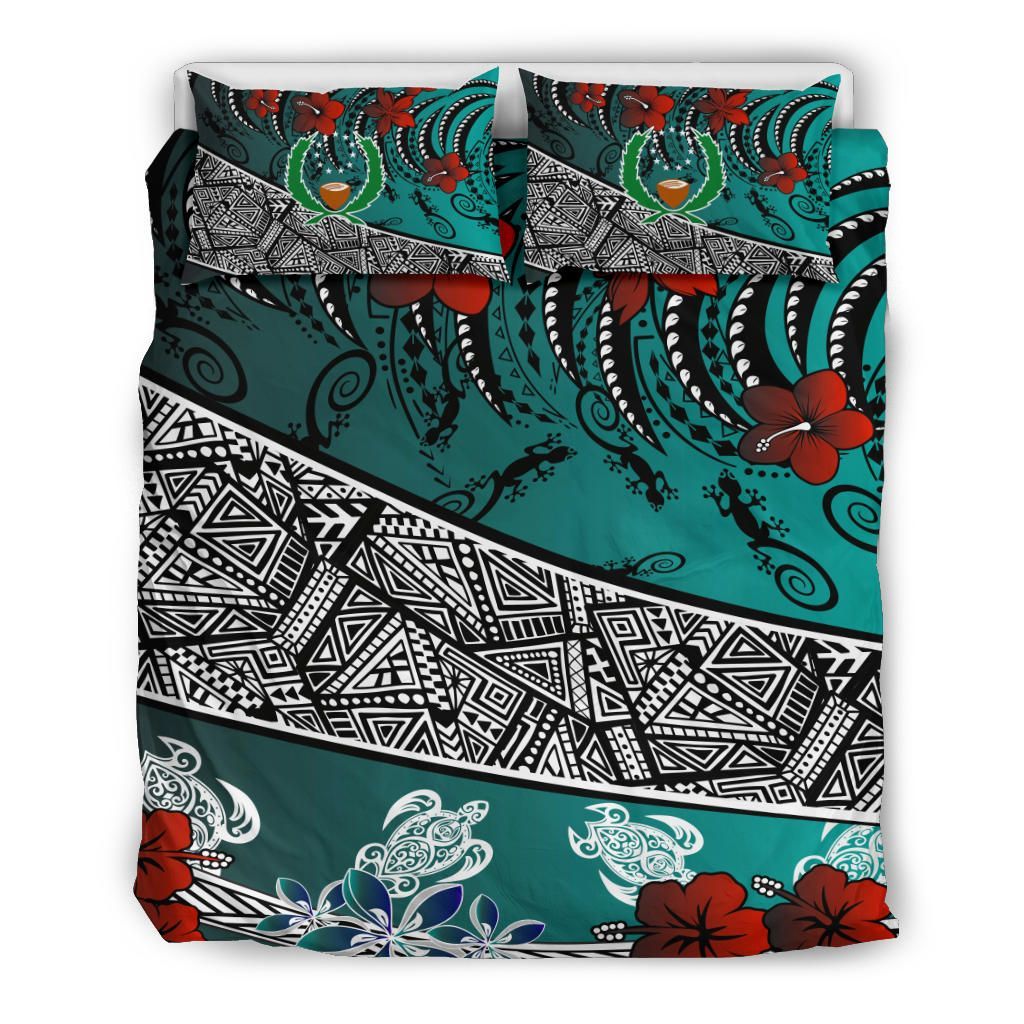 Pohnpei Bedding Set - Lizard And Turtle Green