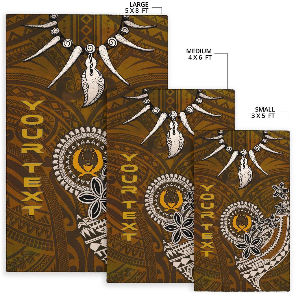 Pohnpei Custom Personalised Area Rugs - Polynesian Boar Tusk