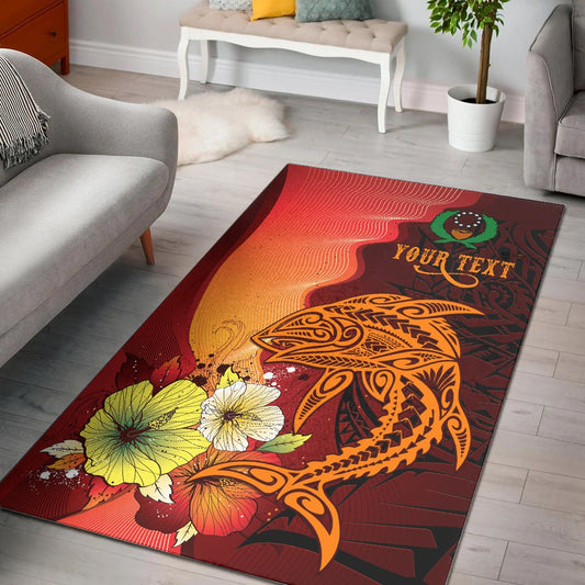 Pohnpei Custom Personalised Area Rugs - Tribal Tuna Fish