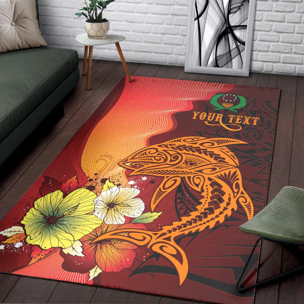 Pohnpei Custom Personalised Area Rugs - Tribal Tuna Fish