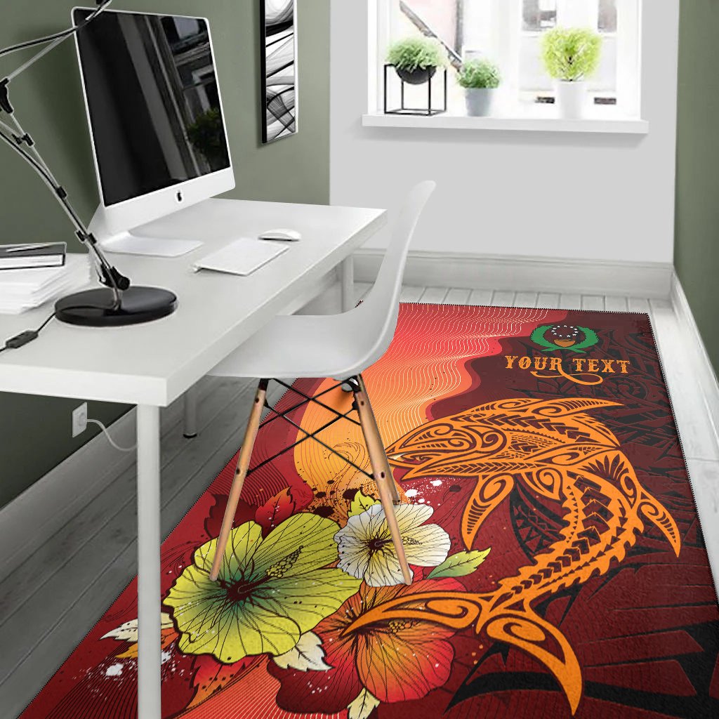 Pohnpei Custom Personalised Area Rugs - Tribal Tuna Fish