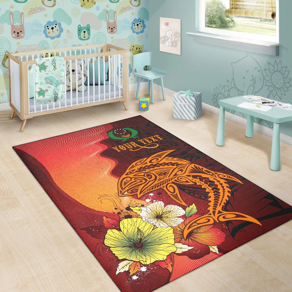 Pohnpei Custom Personalised Area Rugs - Tribal Tuna Fish