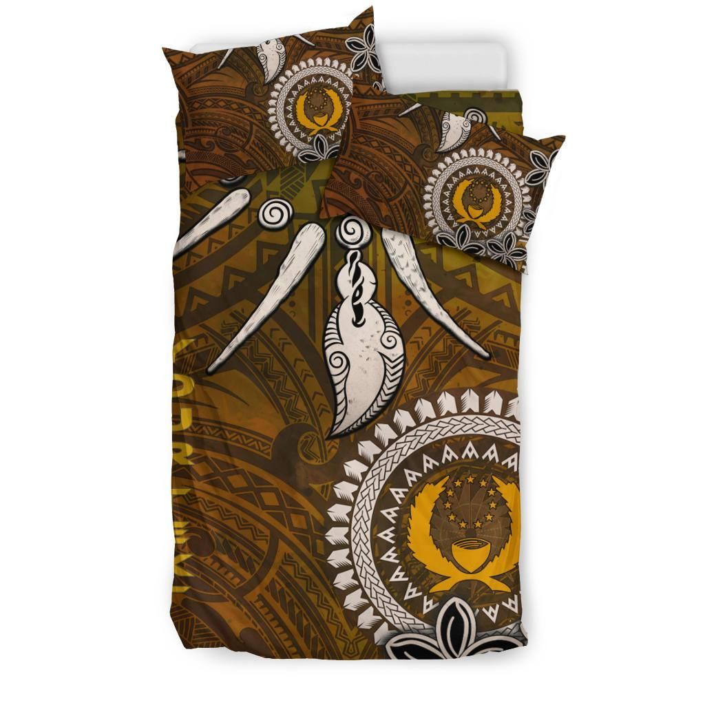 Pohnpei Custom Personalised Bedding Set - Polynesian Boar Tusk