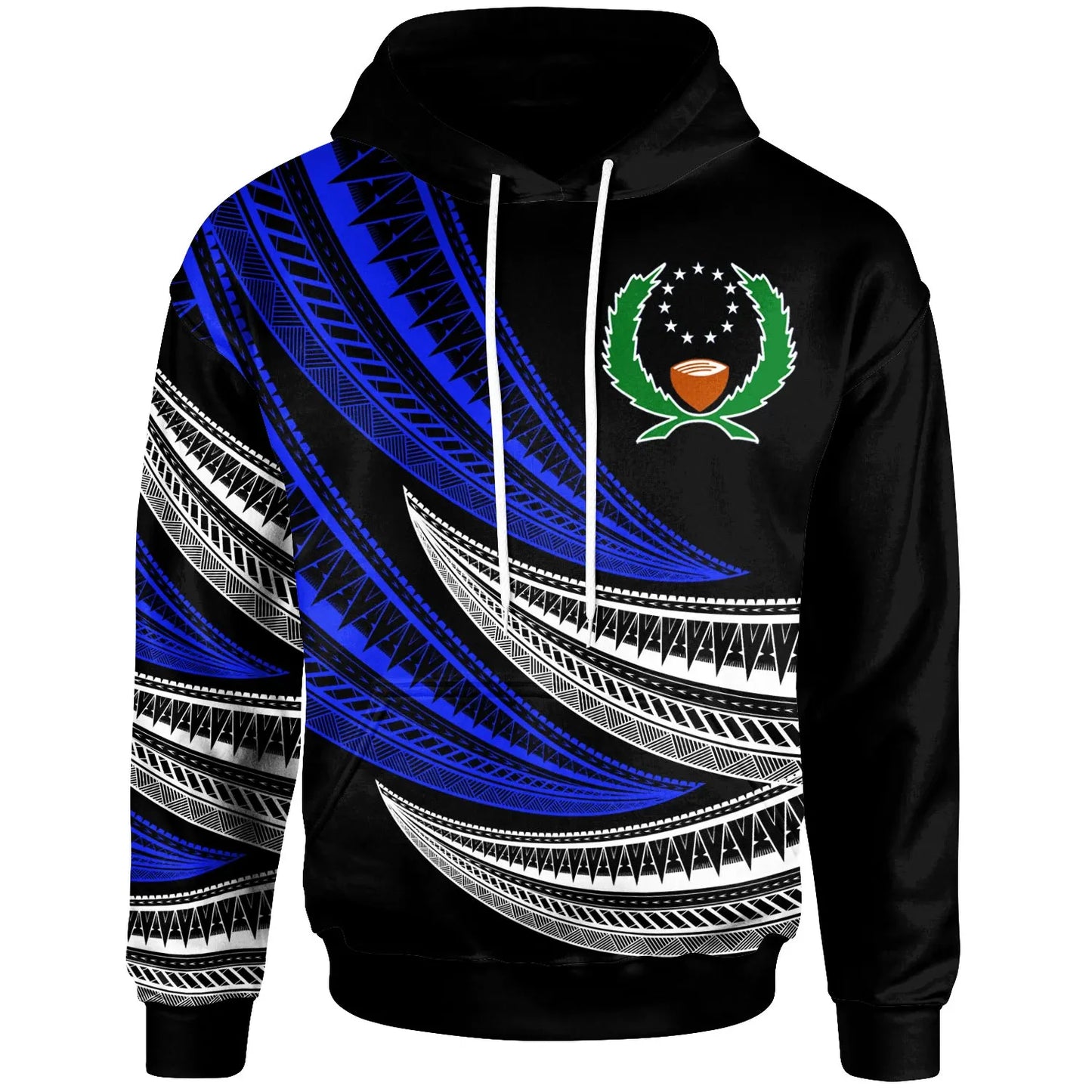 Pohnpei - Custom Personalised Hoodie - Wave Pattern Alternating