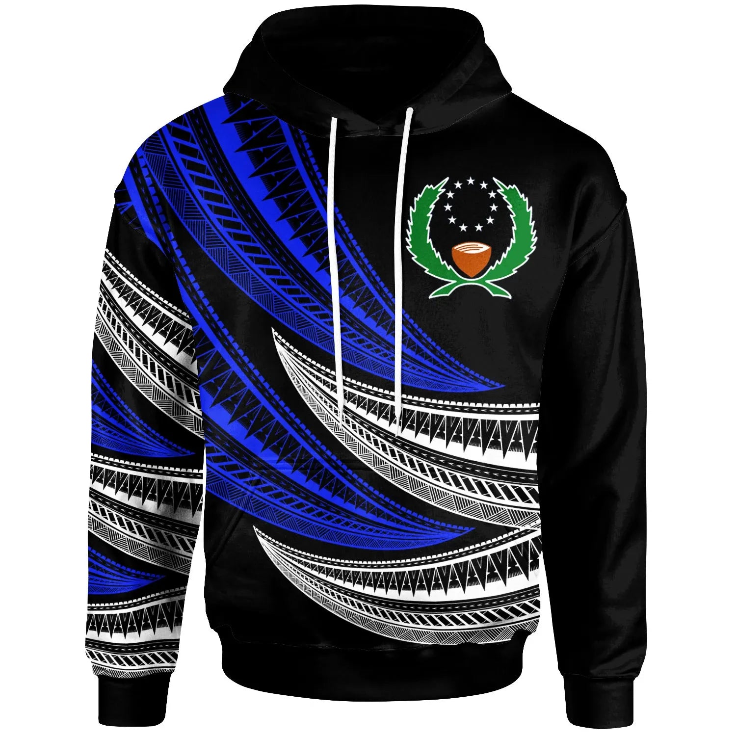 Pohnpei - Custom Personalised Hoodie - Wave Pattern Alternating
